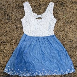Blue/White Lace Dress